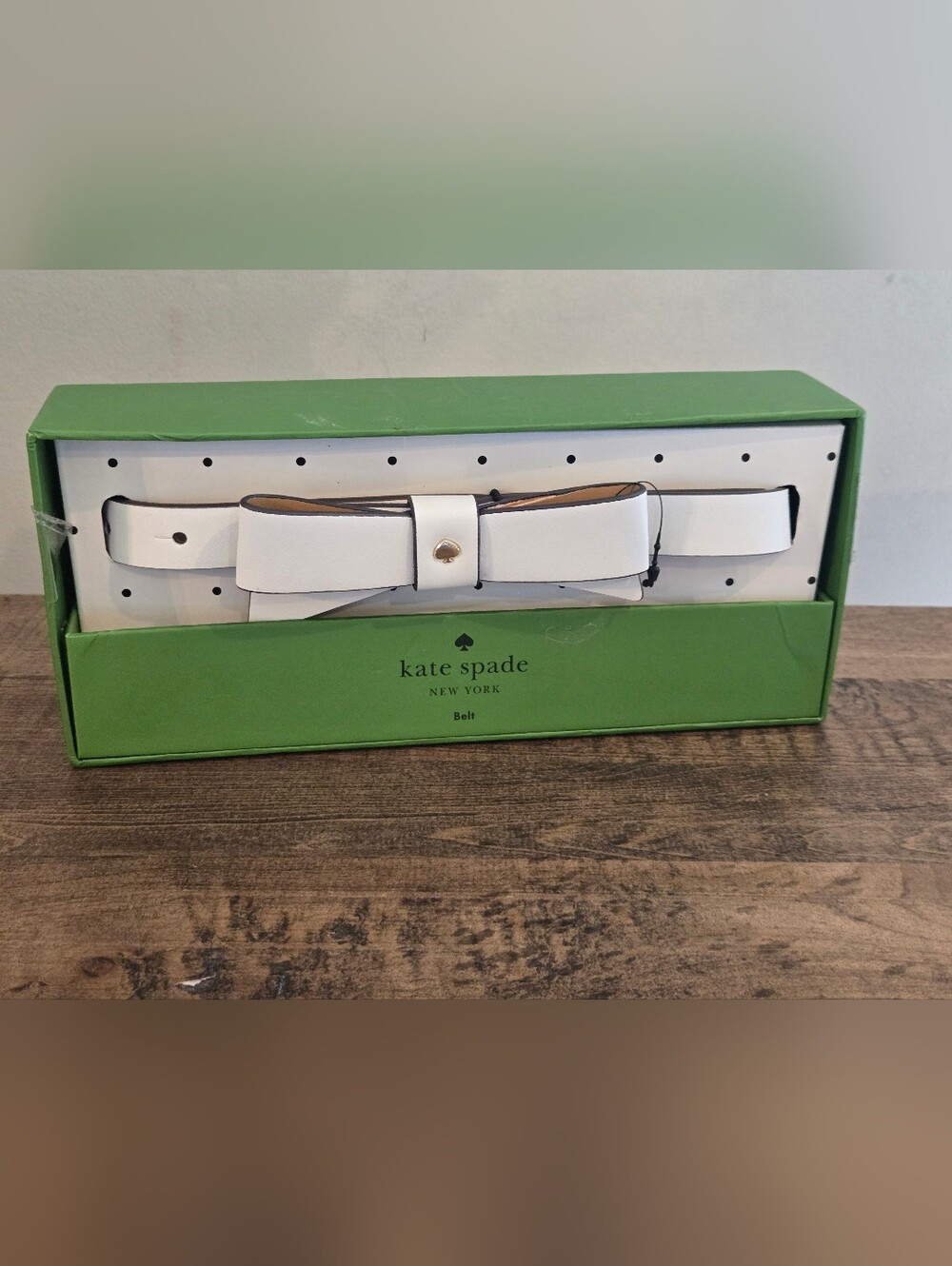 Kate Spade New York Bow Cream/White Belt S/M